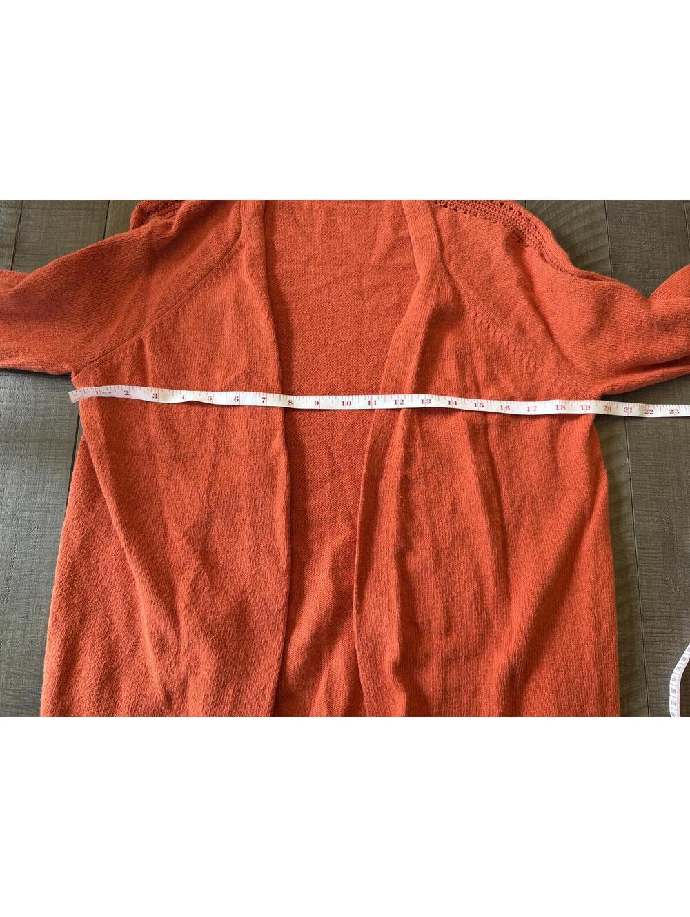 Loft cotton blend cable knit long sleeve sweater cardigan - Picture 6 of 8